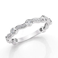 Item # M31903W - White Gold 0.40 Ct Tw Diamond Stackable Ring