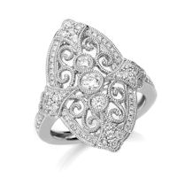 Item # M32100WE - White Gold 0.53 Ct Tw Diamond Fashion Ring