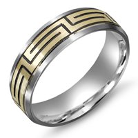 Item # M5751E - Greek Key Wedding Band