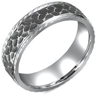 Item # M5755W - Hammered Antiqued Wedding Band