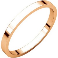 Item # N012502R - 14K Rose Gold 2mm Flat Wedding Ring