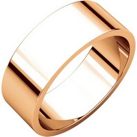 Item # N012507RE - 18K Rose Gold 7mm Flat Wedding Band