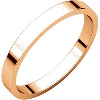 Item # N012525RE - 18K Rose Gold 2.5mm Flat Women