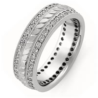 Item # R43388W - Handcrafted Diamond Wedding Band