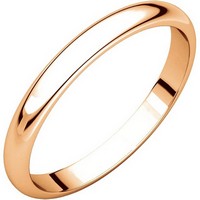 Item # S154002R - 14K Rose Plain Wedding Band 2.5mm Wide