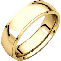 Item # S5880E - 18K Gold 8mm Wide Wedding Comfort Fit Band.