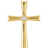 Item # S85743 - 14Kt Yellow Gold Diamond Cross