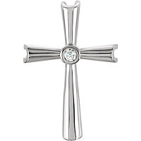 Item # S85743W - 14Kt White Gold Diamond Cross