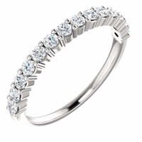 Item # SR128555050WE - 18K White Gold Anniversary Ring. 0.50CT