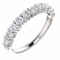 Item # SR128555075WE - 18K White Gold Anniversary Band. 0.75CT