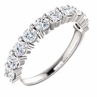 Item # SR128555100W - White Gold Anniversary Ring. 1.00CT