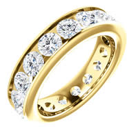 Item # SR128774350E - Yellow Gold Eternity Band