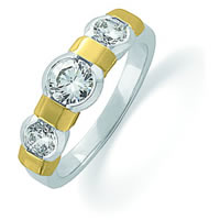 Item # ST120660 - 14K Gold Three Diamonds Anniversary Band