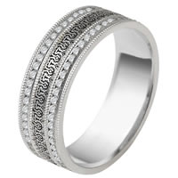 Item # V11472PP - Platinum Eternity Wedding Ring Verona Lace Juliet