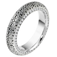Item # V11474PP - Platinum Verona Lace Design Eternity Wedding Ring Juliet