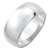 Item # XH1168310AG - Silver 925 10mmHeavy Comfort Fit Plain Wedding Band