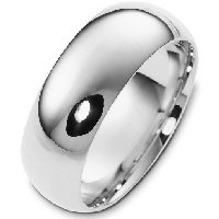 Item # XH1168310WE - 18K White Gold 10mm  Heavy Comfort Fit Wedding Band