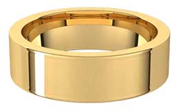 Flat Men's Wedding Bands